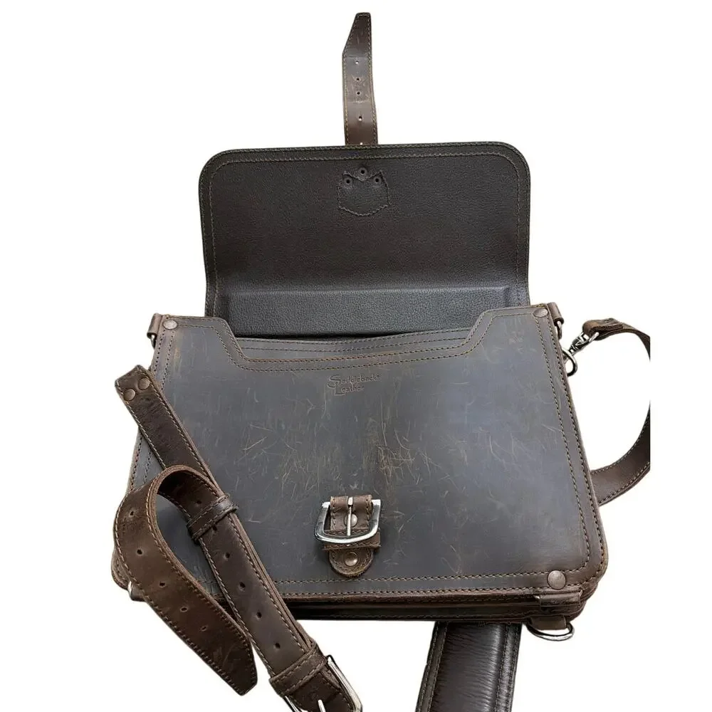 Saddleback Leather Company Slim Leather Briefcase Dark Brown
